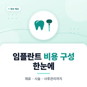 임플란트 식립 개수별 비용 구조 이해하기
